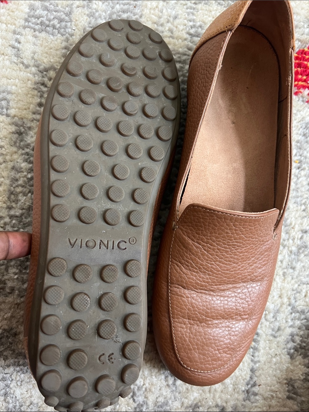 VIONIC Elora Toffee Leather Driving Loafers 10 Comfort Casual Work fall travel - Picture 5 of 8